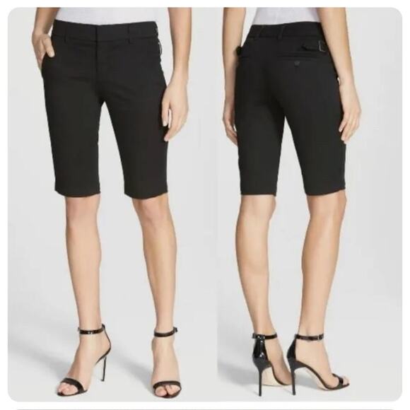 Vince Black Pockets Side Buckle Bermuda Shorts - Picture 1 of 15